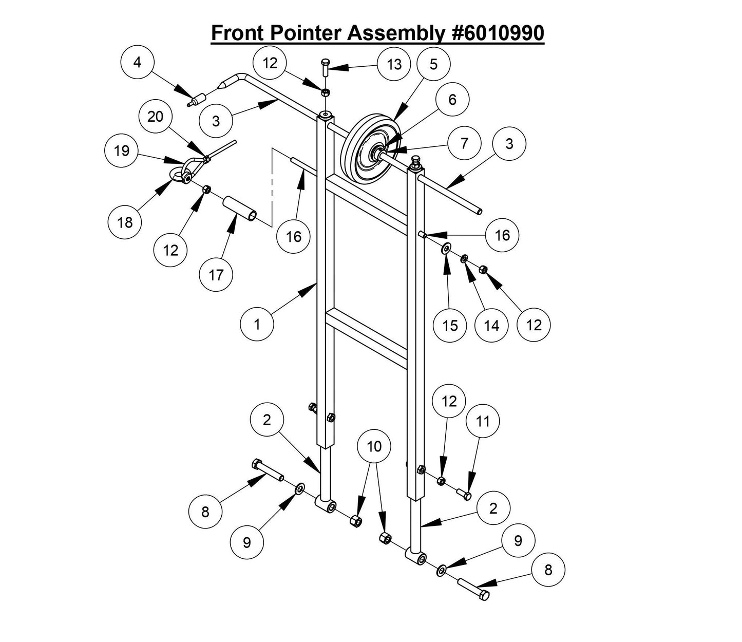 CC3728 Front Pointer Assembly