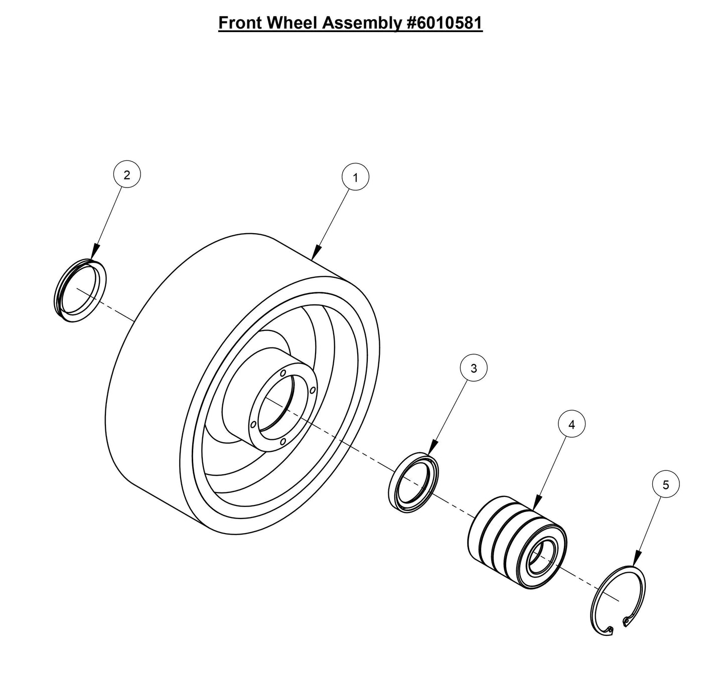CC3700E-3 Front Wheel Assembly