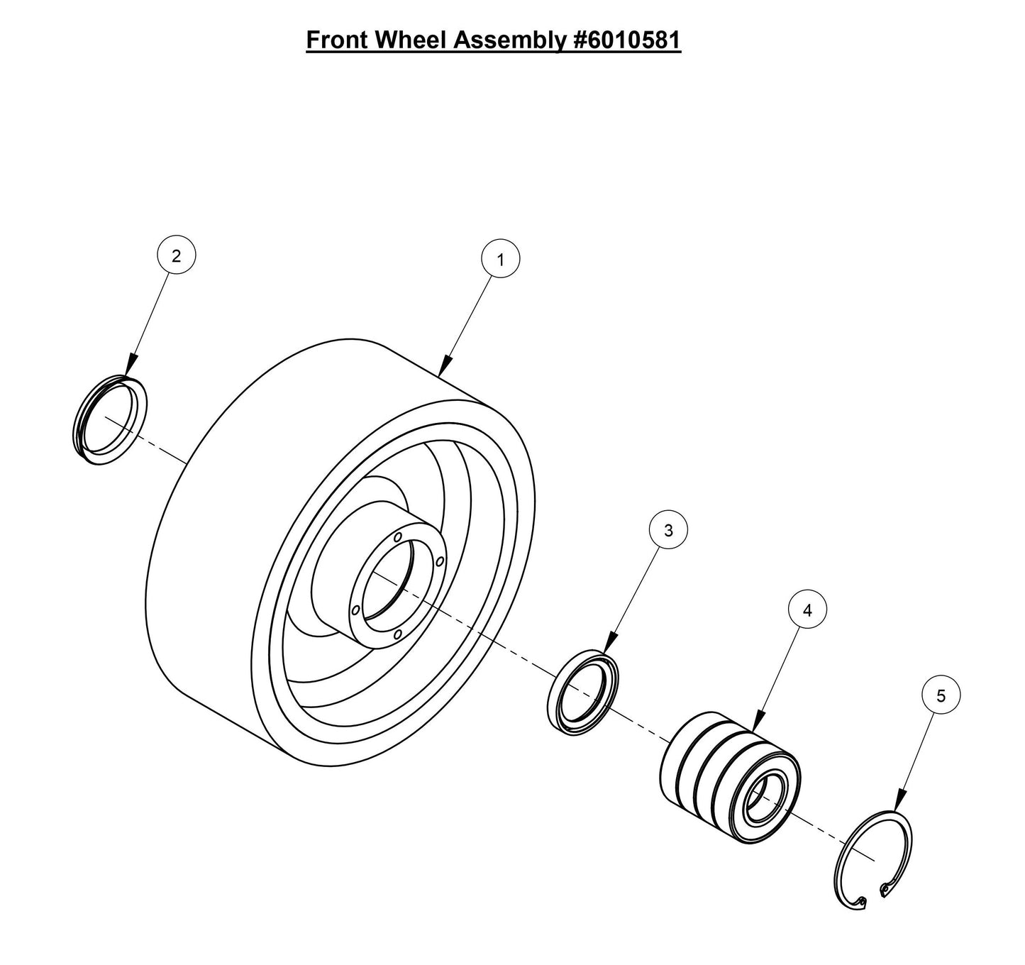 CC3700TE Front Wheel Assembly