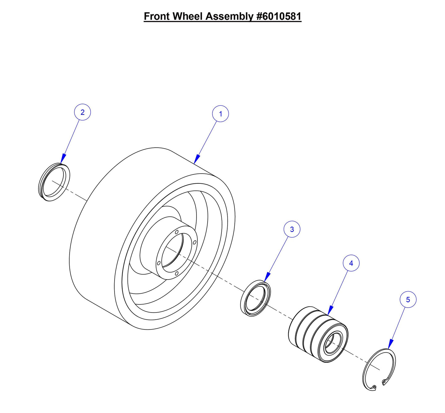 CC7574DD Front Wheel Assembly