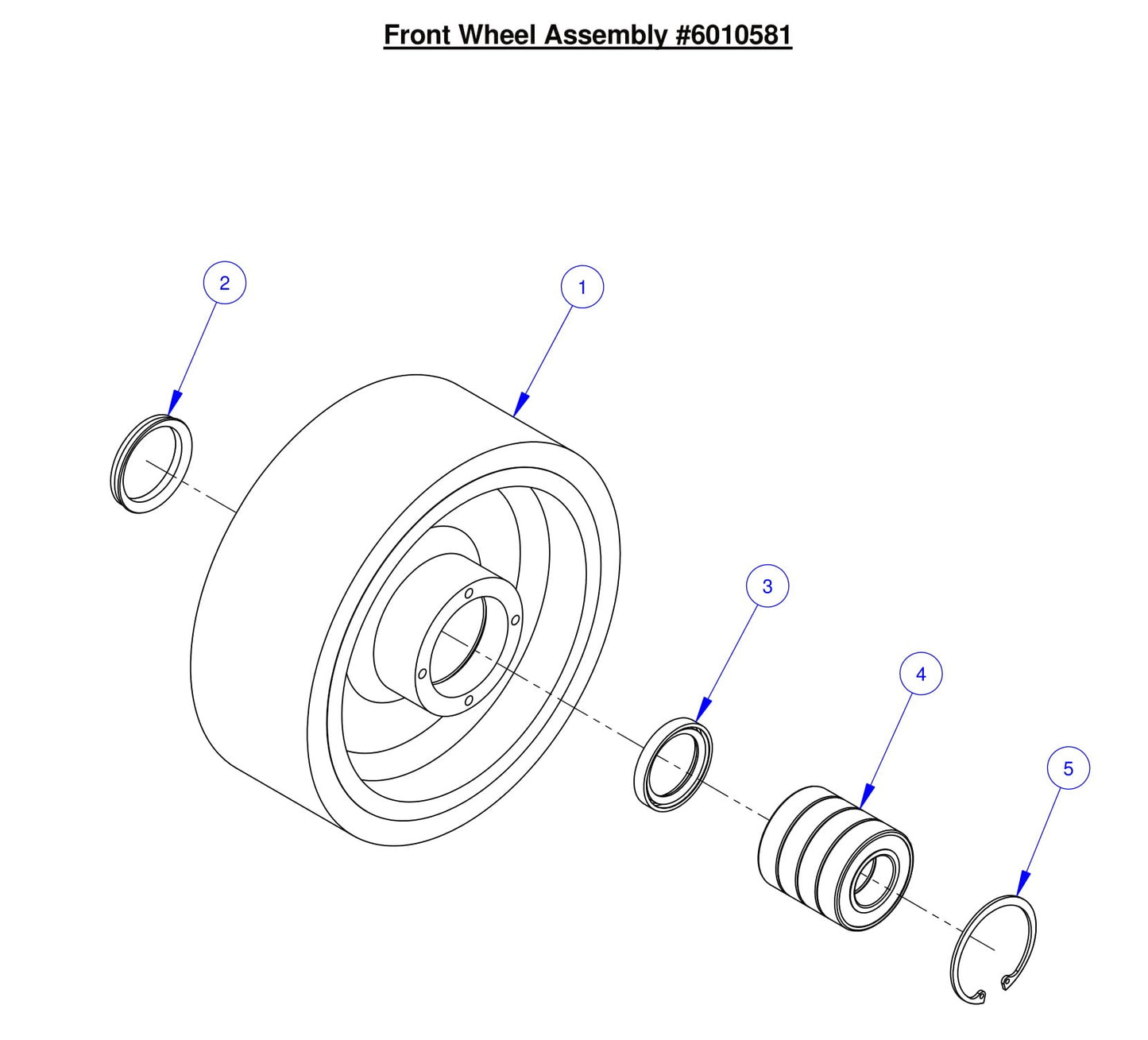 CC7574DK Front Wheel Assembly