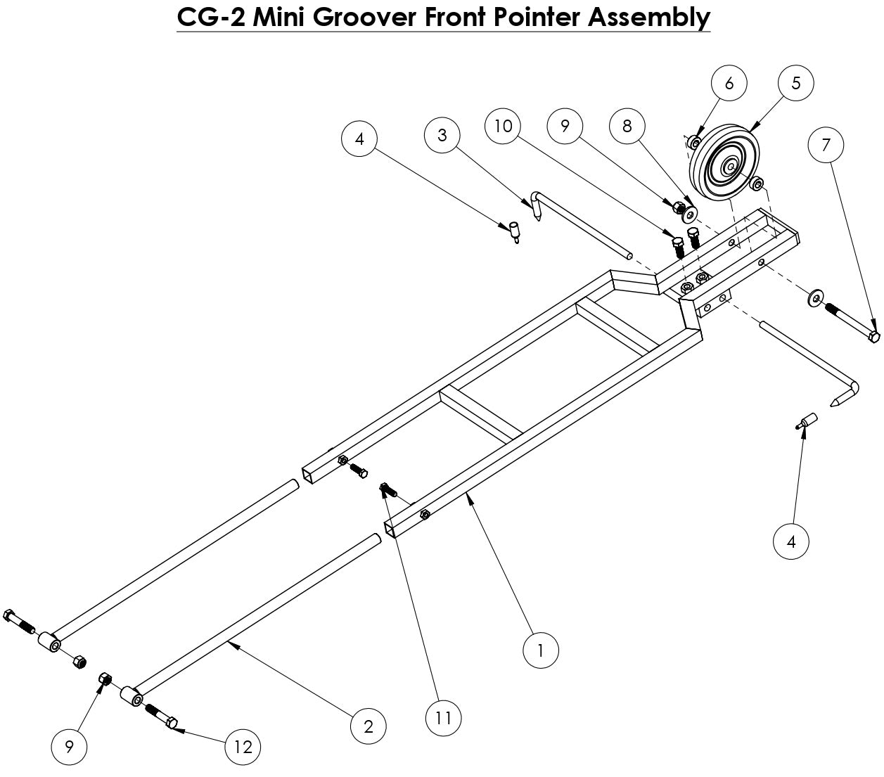 CG-2 (Electric) Mini Groover Front Pointer Assembly