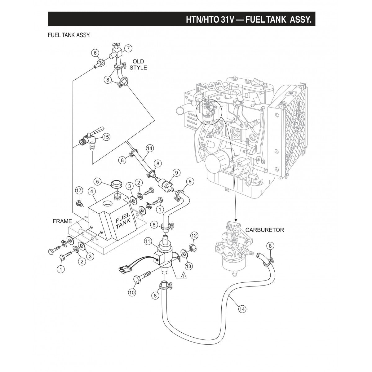 HTN-31VTCSL5 HTO-31VTCSL5 Fuel Tank Assembly