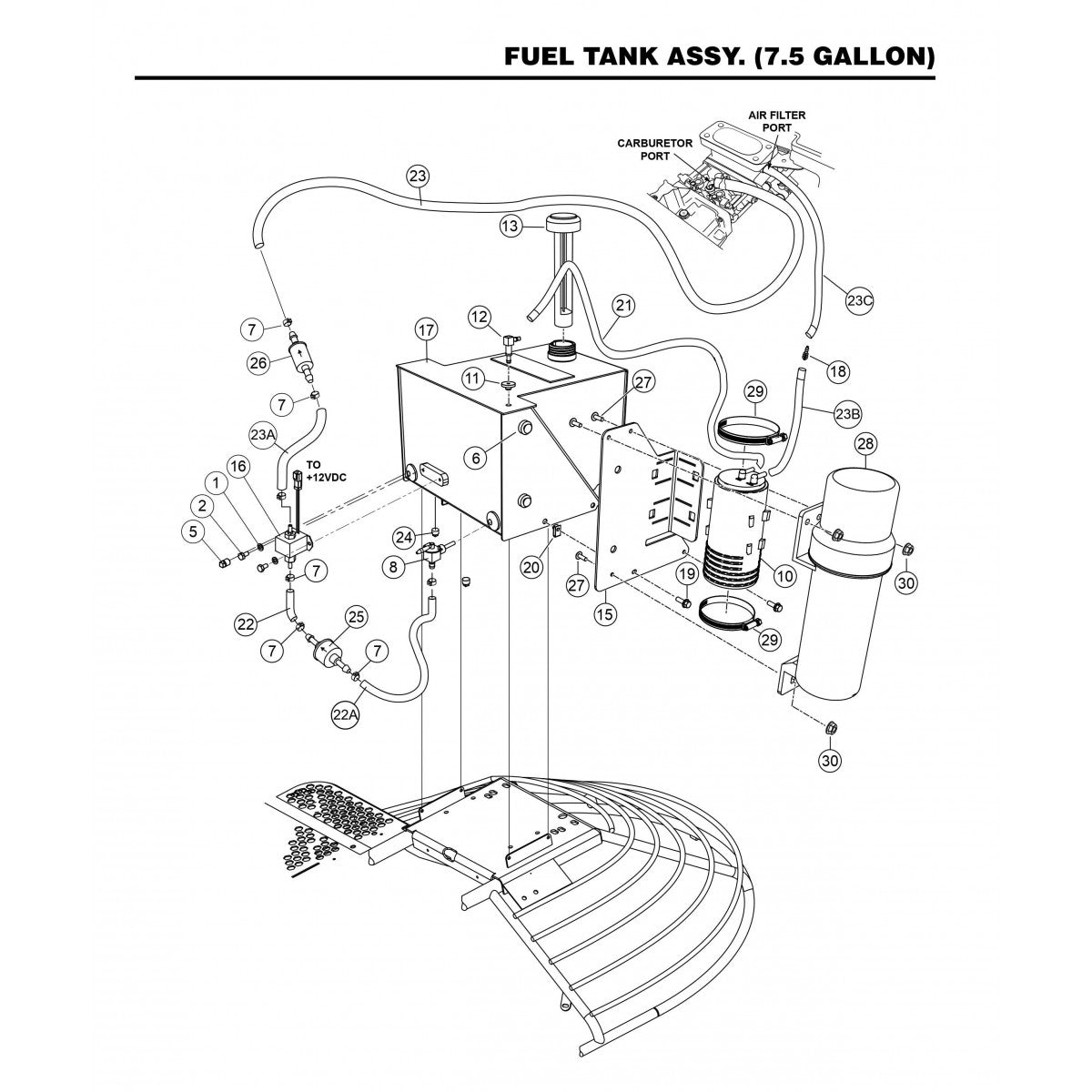 HHNG4 HHNG5 Fuel Tank Assembly (7.5 Gallon)