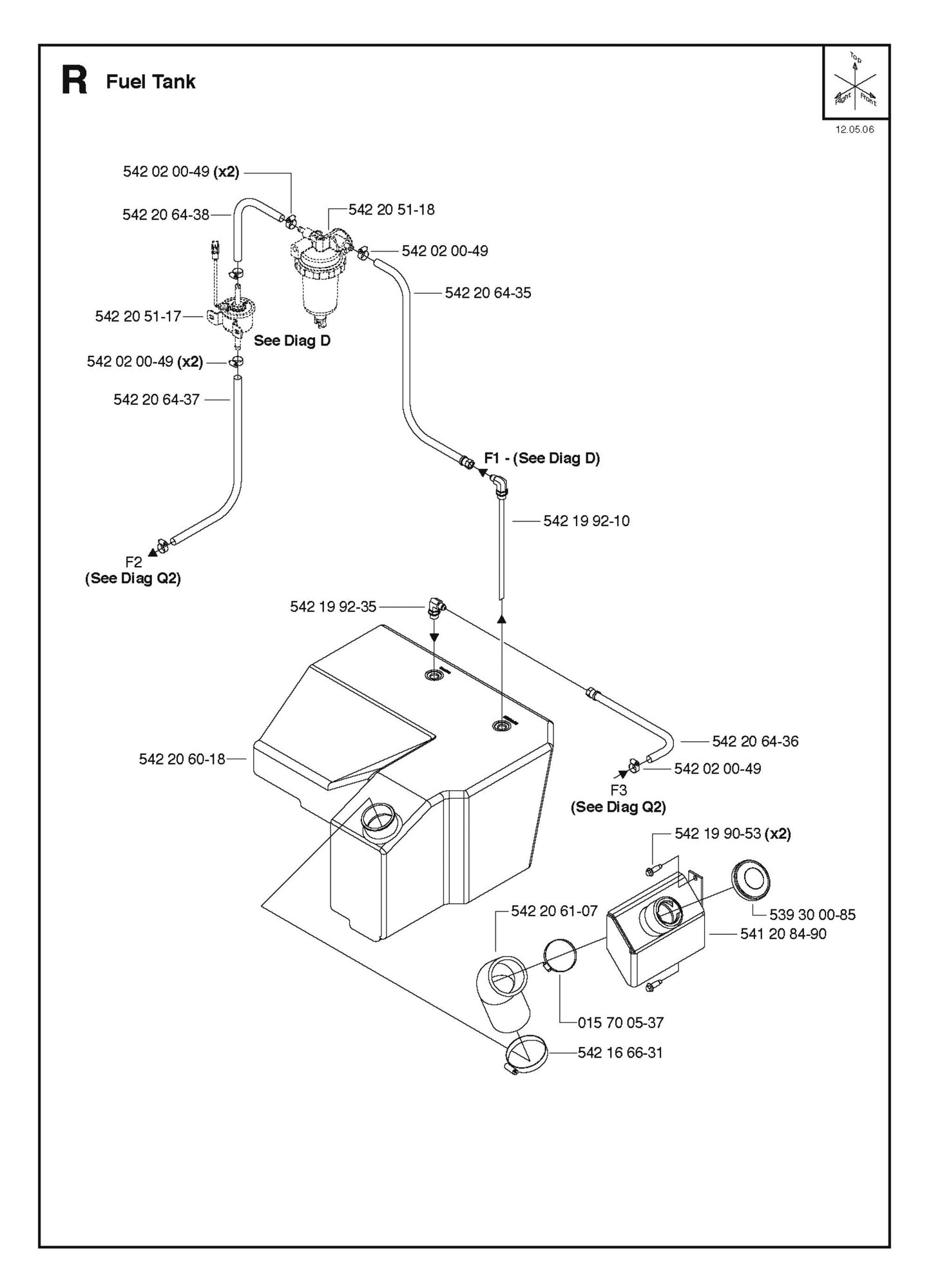 Fuel Tank Parts for FS4800 D By Husqvarna