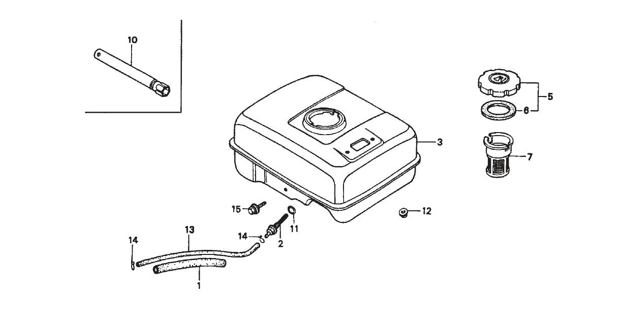 Fuel Tank Assembly Parts for JA Series Trowels by Multiquip Whiteman