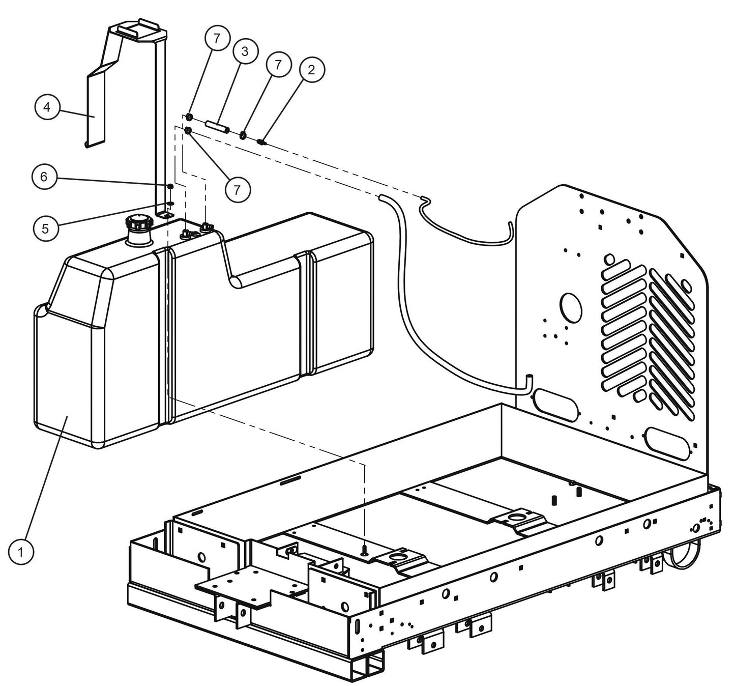 CE V-Series Night Lite Pro II Fuel Tank Parts By Allmand