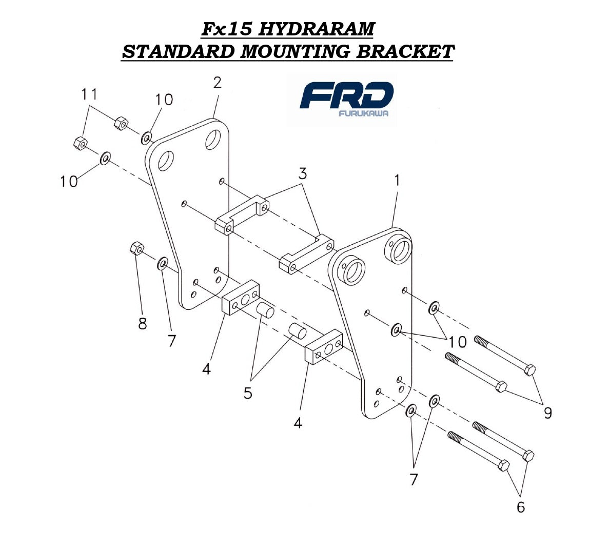 Fx15a (Serial No. 1001 ~ & up) Standard Mounting Bracket Assembly Parts