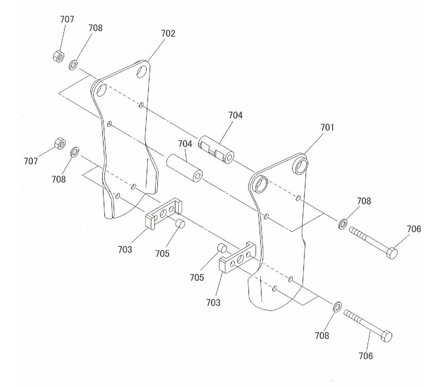 Fx25 (Serial No.1001 & Up) Fx25FB Hydraram Assembly Parts