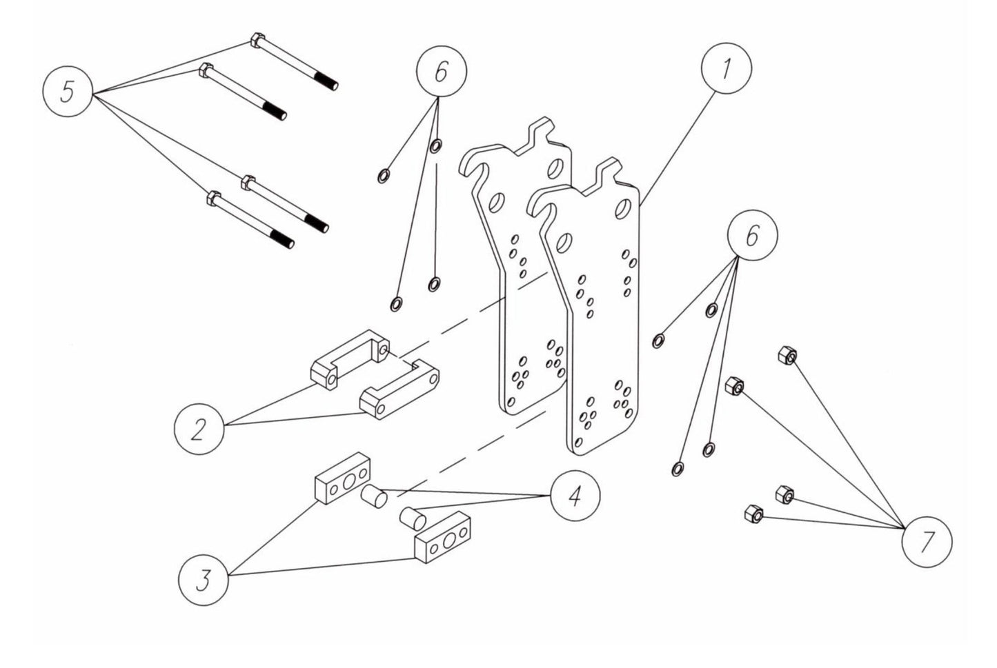 Fx35 (Serial No.1001 & Up) WB 27/35 Side Plate Mounting Assembly Parts
