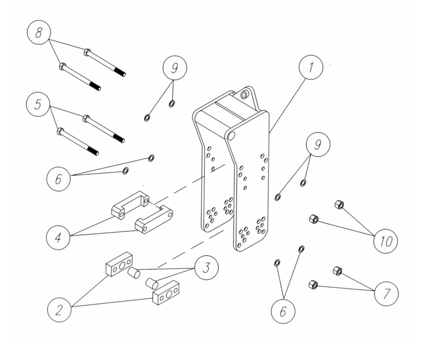 Fx55 (Serial No.1001 and Up) CP 027 Mounting Bracket Assembly Parts
