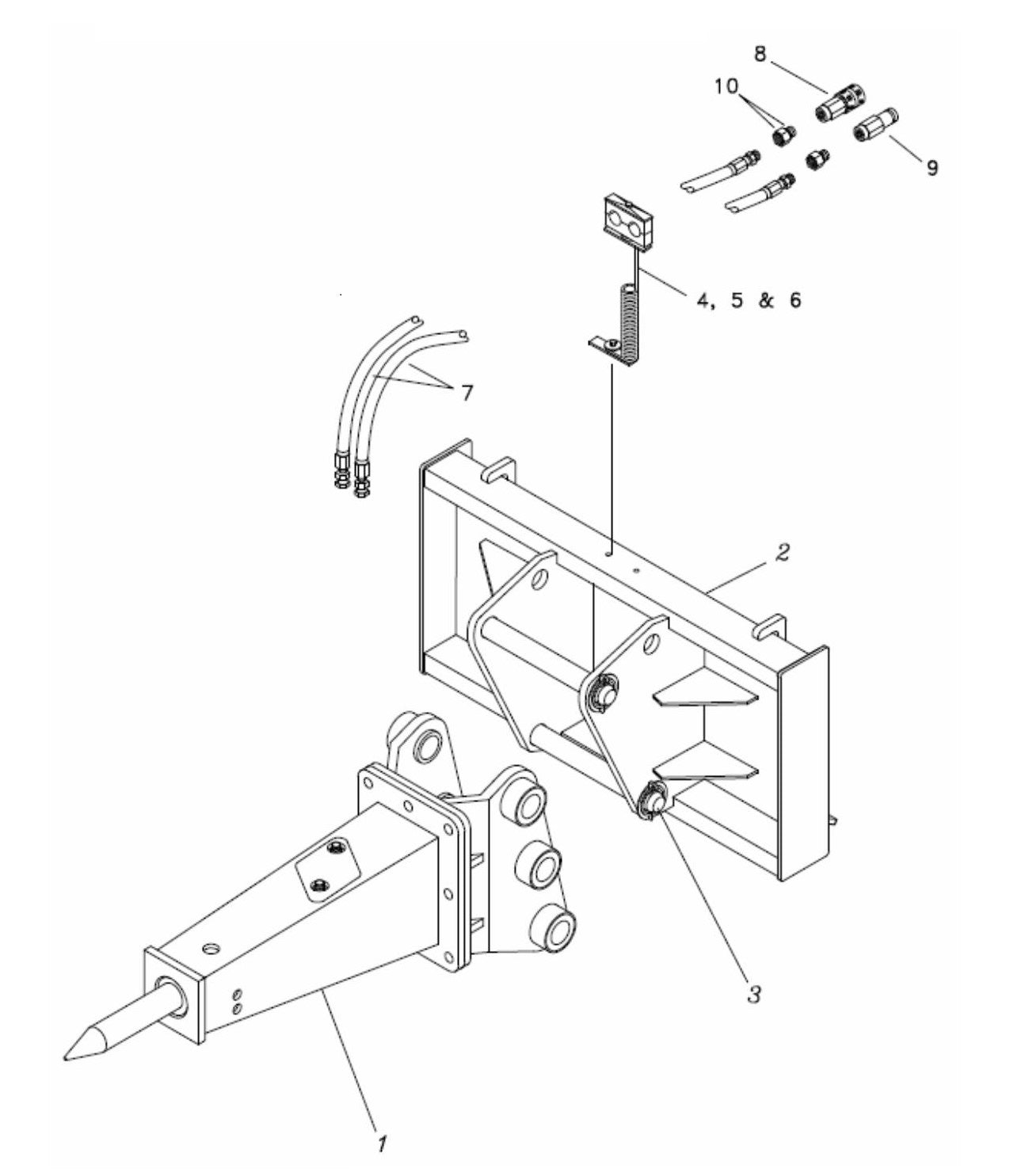 Fx55a Two-Position (Pin-On) Universal Quick Attach Bracket Assembly Parts by FRD Kent