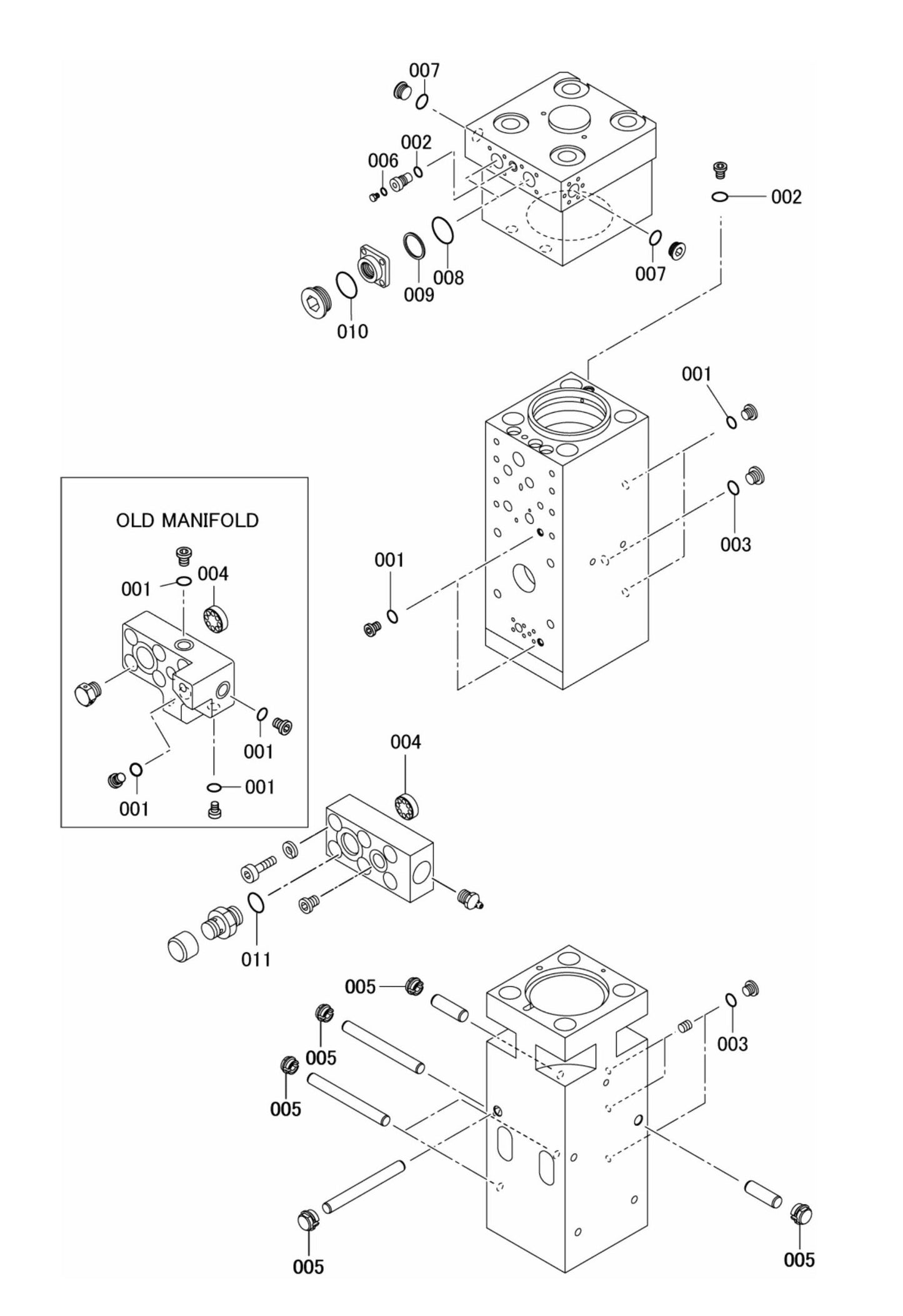 FX770Qtv Serial No.1001 ~ & Up Seal Kit-B Cylinder/Front Head/Back Head Assembly Parts