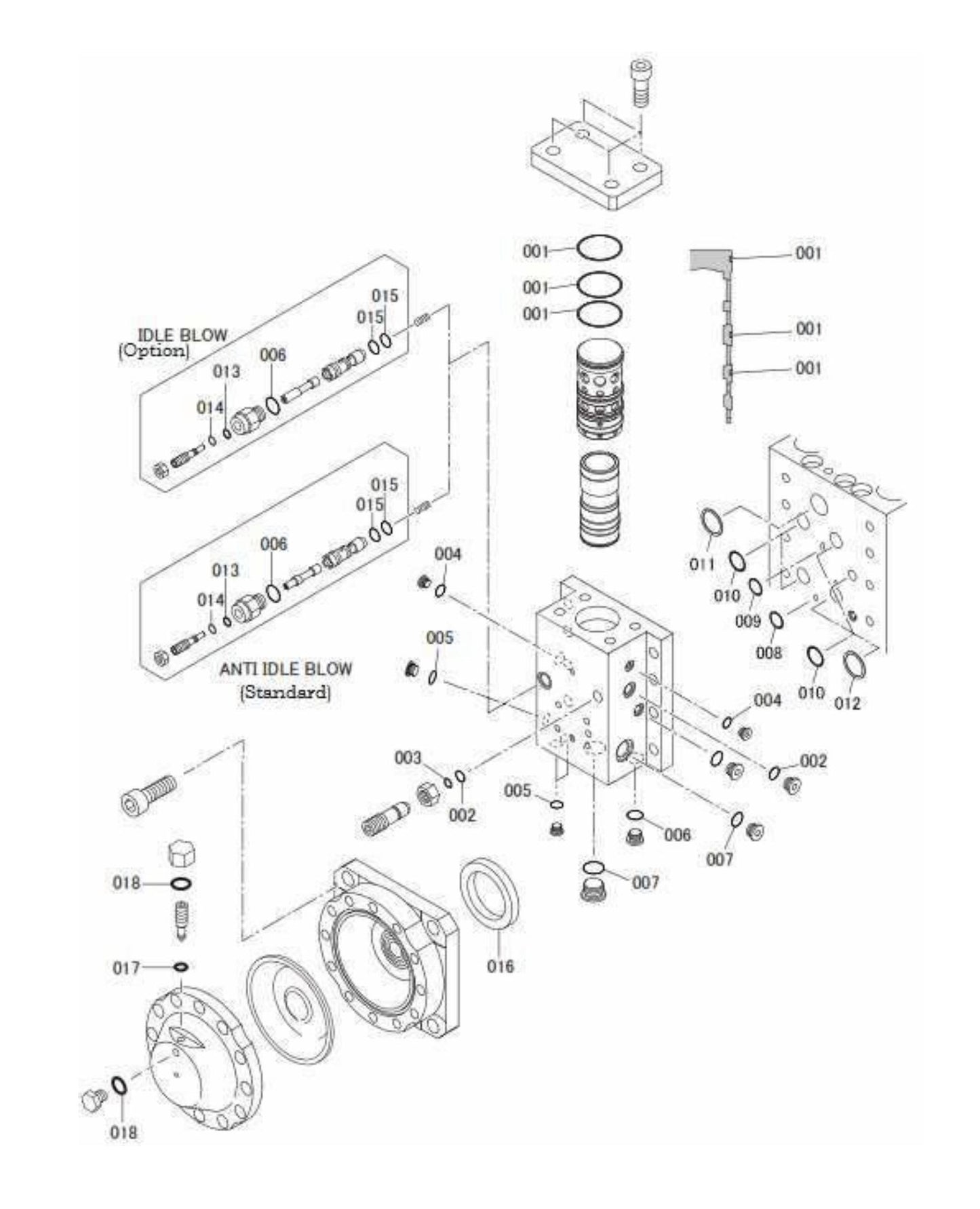 FX770Qtv Serial No.1001 ~ & Up Seal Kit-C Valve/Accumulator Group Assembly Parts