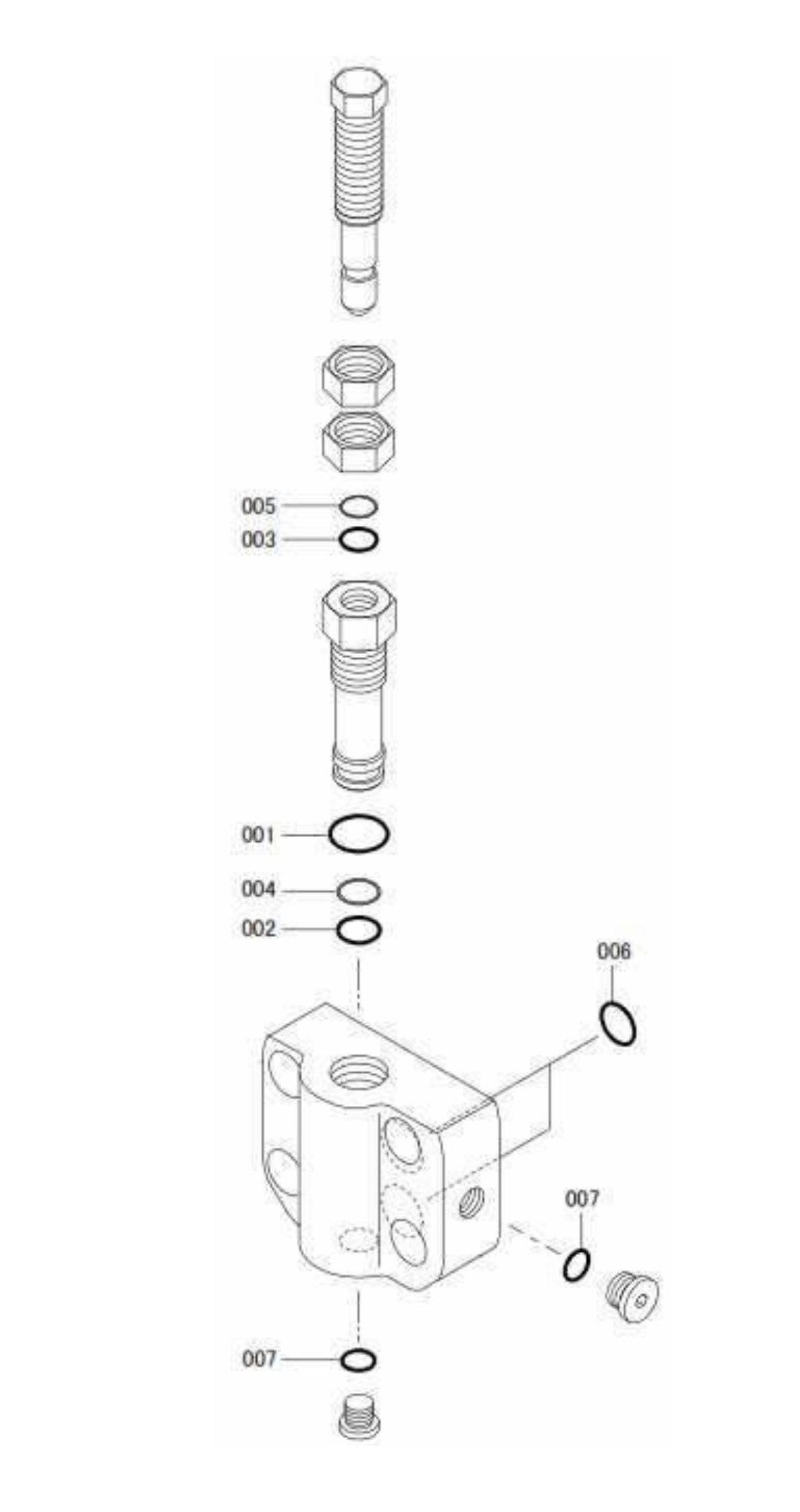 FX770Qtv Serial No.1001 ~ & Up Seal Kit-E Pressure Control Valve Assembly Parts