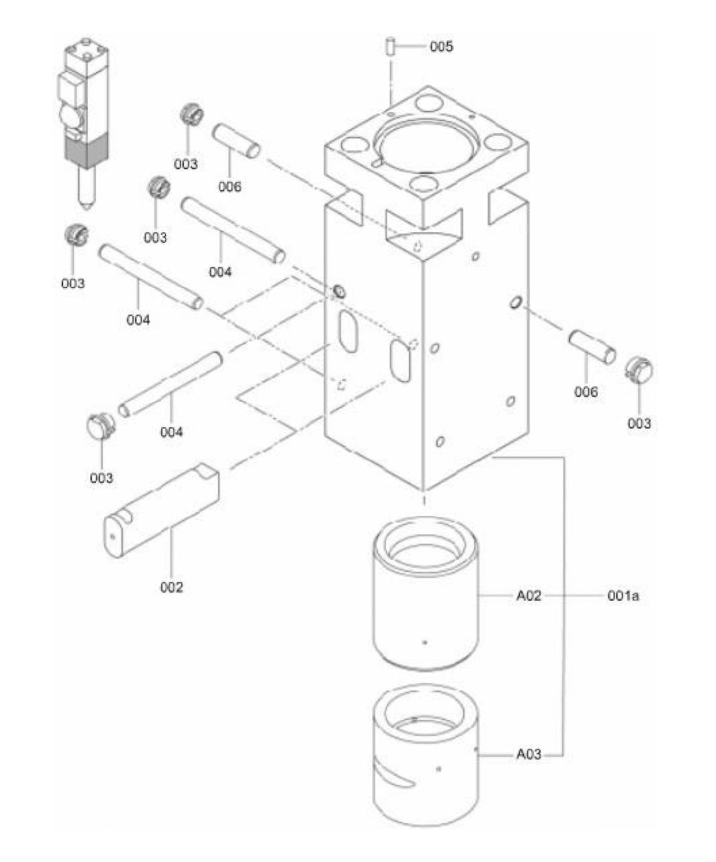 FX770Qtv Serial No.1001 ~ & Up Front Head Assembly Parts