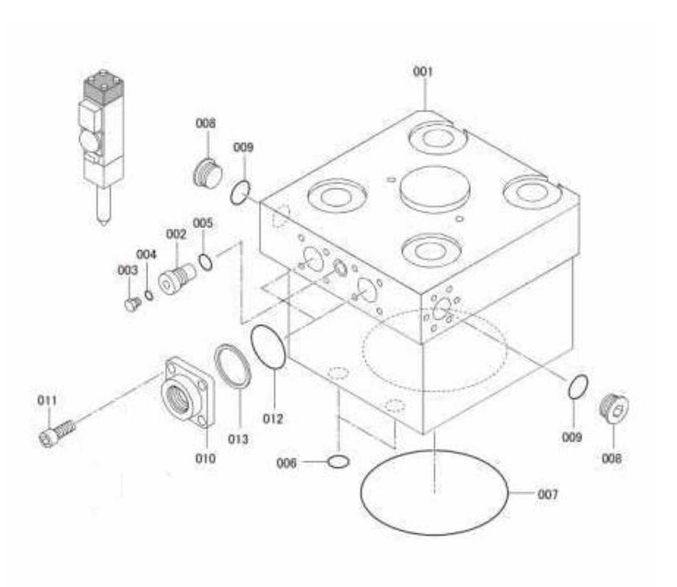 FX770Qtv Serial No.1001 ~ & Up Back Head Assembly Parts