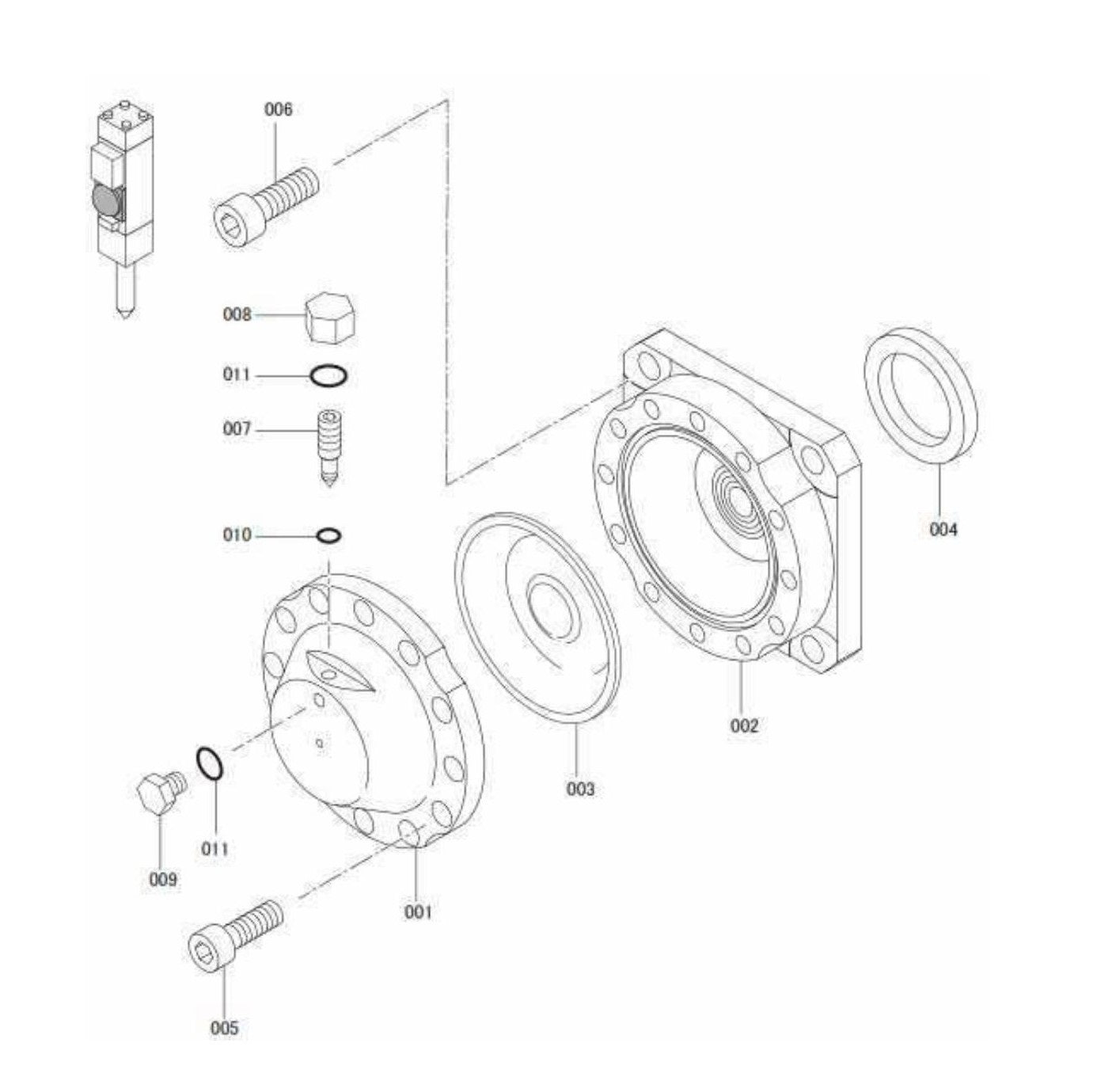 FX770Qtv Serial No.1001 ~ & Up Accumulator Assembly Parts