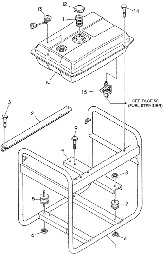 GA23R2 GA-2.3R2  Pipe Frame Assy. Parts By Multiquip