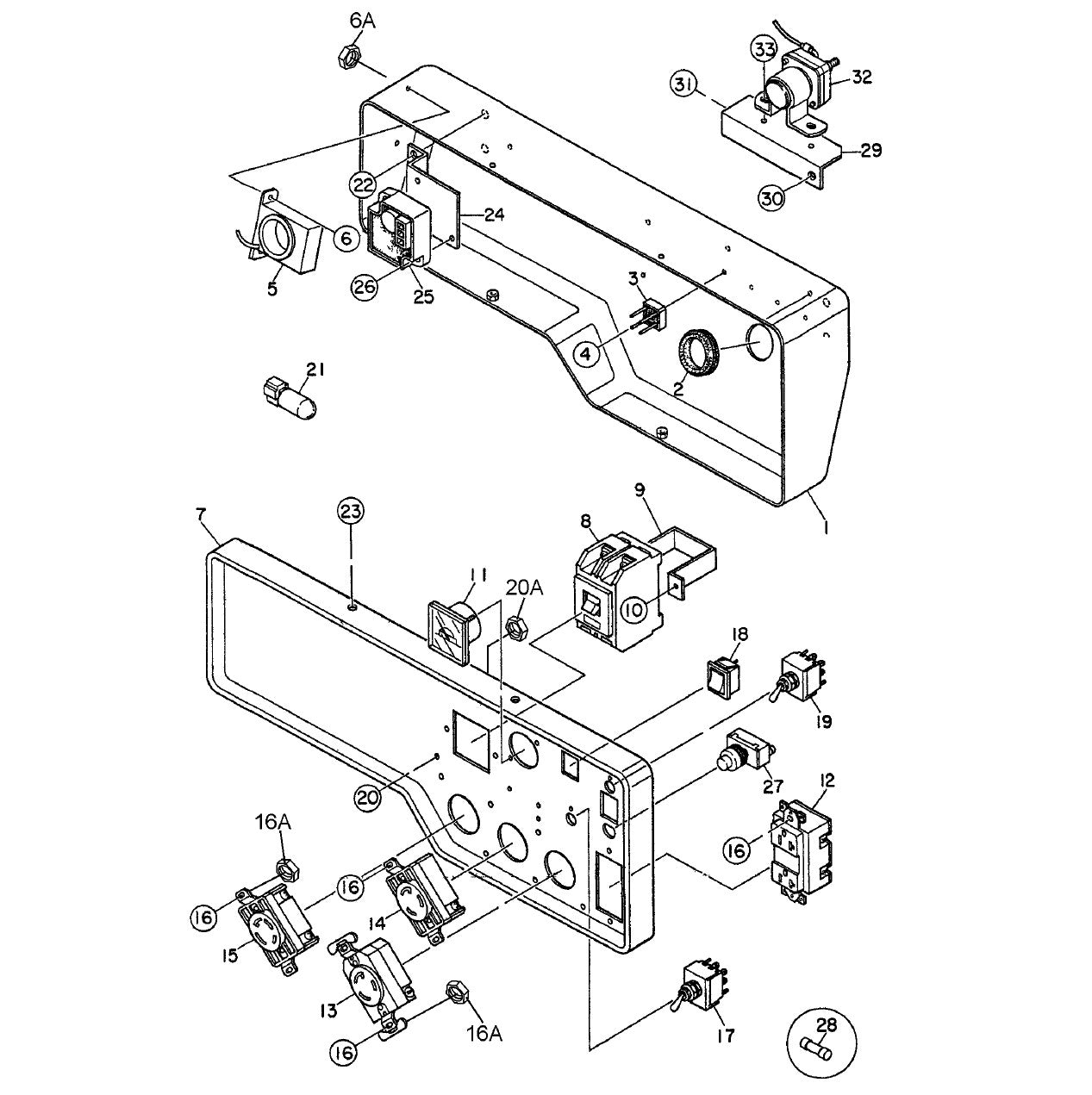 GA-6RE — Control Box Assembly Parts By Multiquip