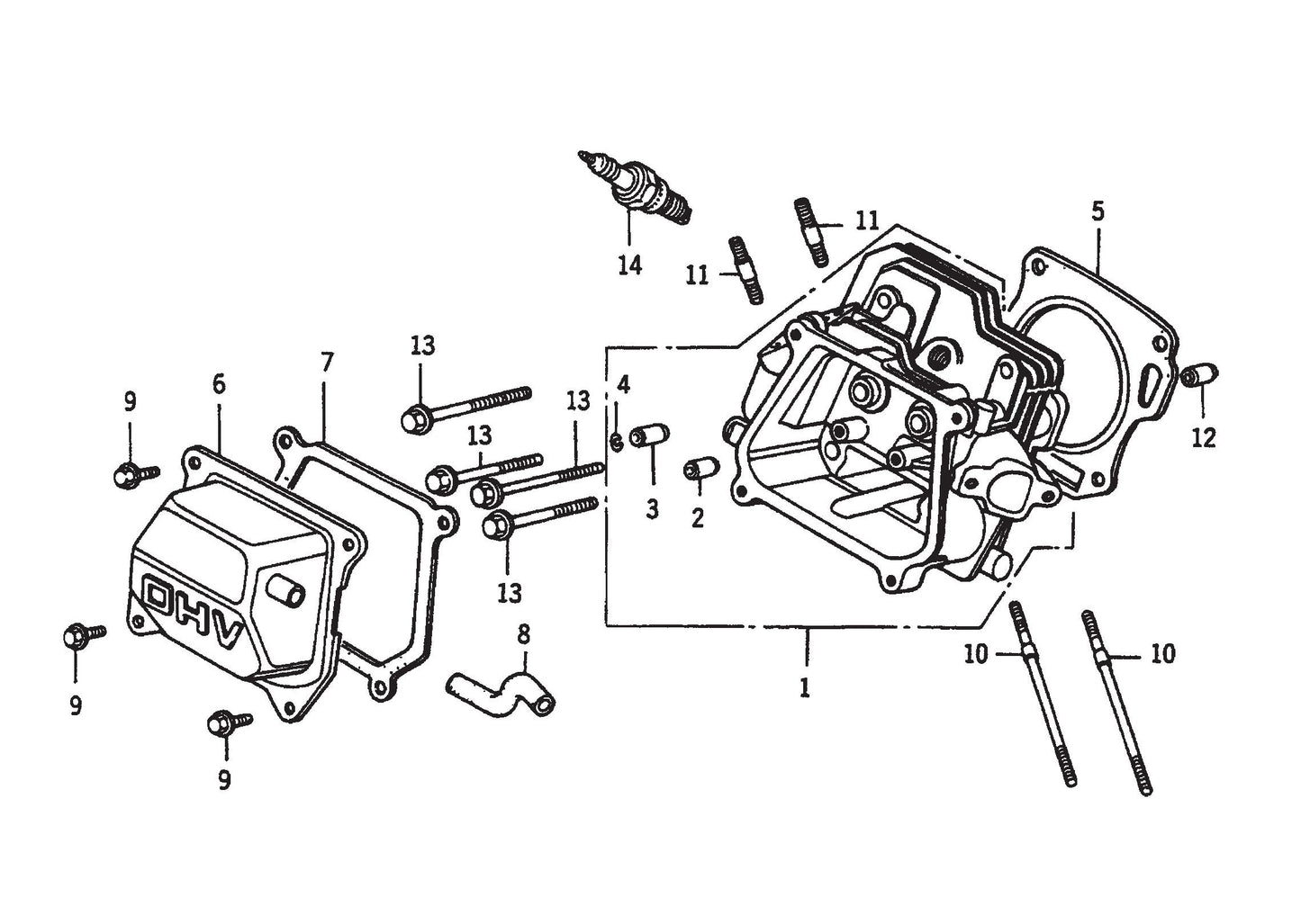 GA25H HONDA GX160K1EMA2 ENGINE — Cylinder Head Assy. Parts By Multiquip