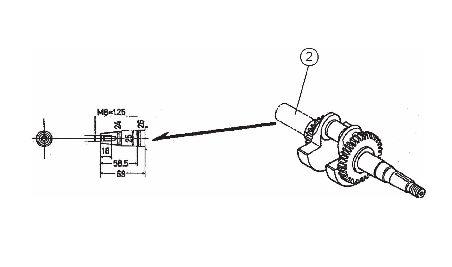 GA-2.5H Crankshaft Assembly Parts By Multiquip