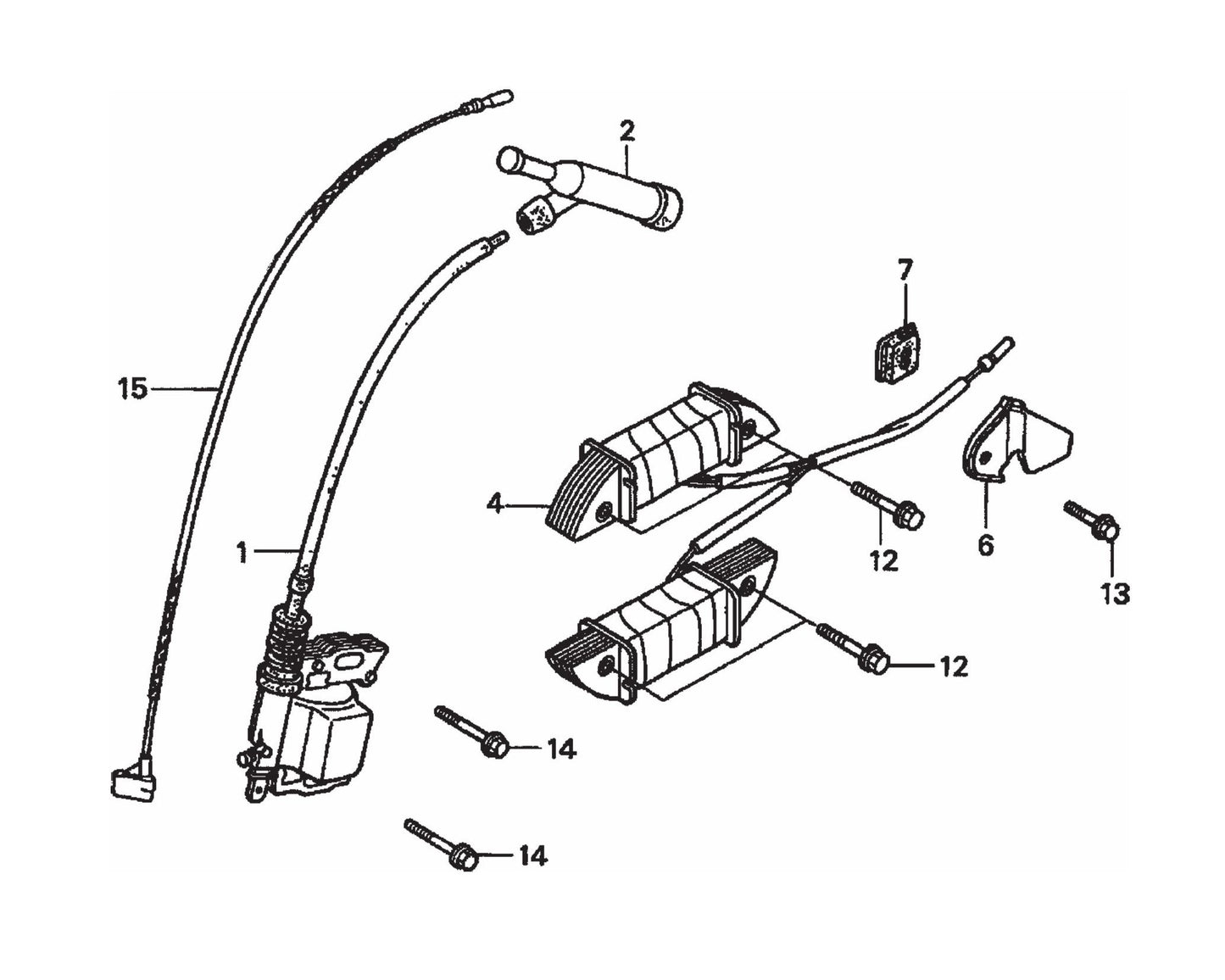 GA25H HONDA GX160K1EMA2 ENGINE — Ignition Coil Assembly Parts By Multiquip