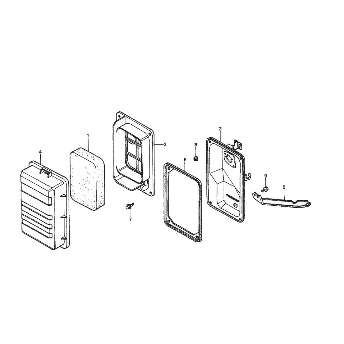 GA25H HONDA GX160K1EMA2 ENGINE — Air Cleaner Assy. Parts By Multiquip