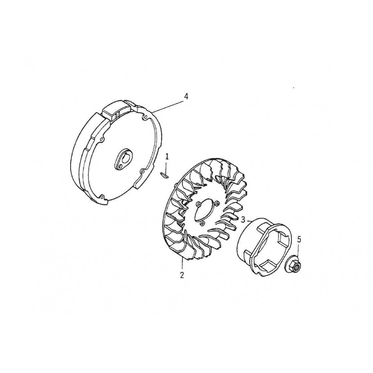 GA25H HONDA GX160K1EMA2 ENGINE — Flywheel Assy. Parts By Multiquip