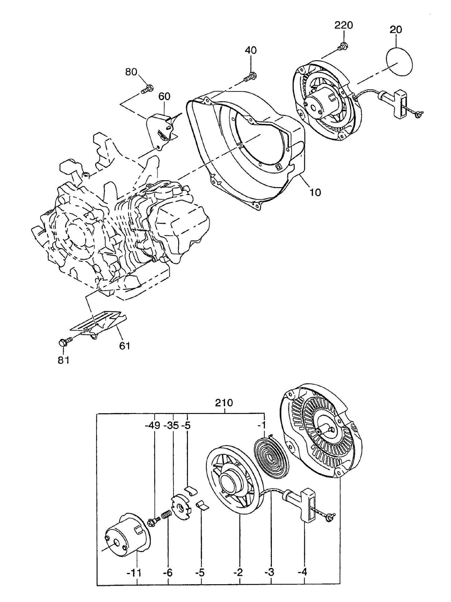 GA29R ROBIN EX170D20210 —Cooling Starting Assembly Parts By Multiquip
