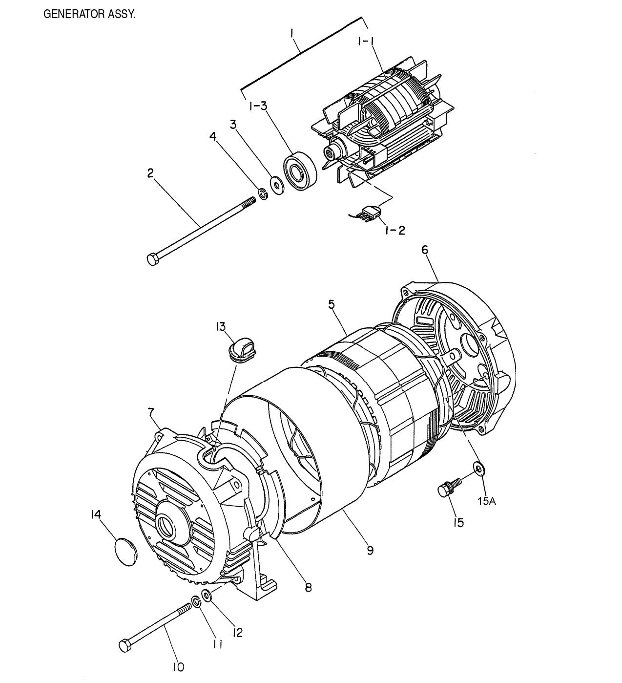 GA29R GA-2.9R Generator Assy. Parts By Multiquip