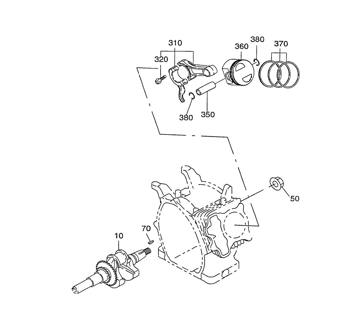 GA29R GA2.9R ROBIN EX170D20210 Crankshaft And Piston Assy. Parts By Multiquip