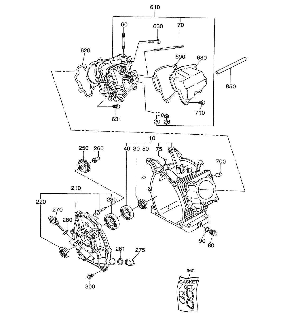 GA29R ROBIN EX170D20210 Crankcase Assy. Parts By Multiquip