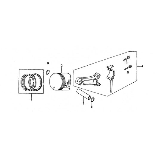 GA36HZ GA36H GA36HA HONDA GX240K1EDN2 ENGINE —Piston Assy. Parts By Multiquip