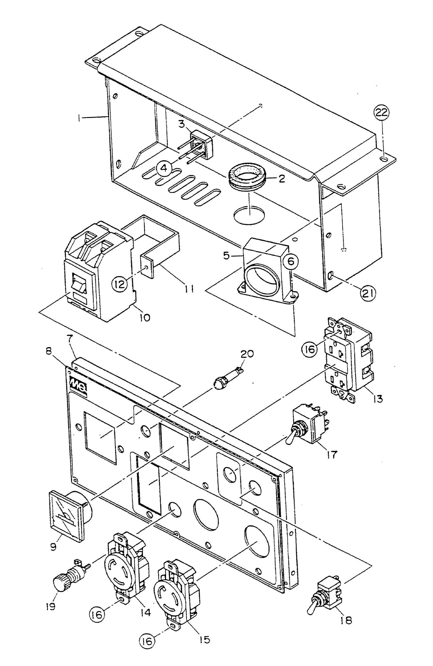 GA-3.6RZ2 Control Box Assembly Parts by Multiquip