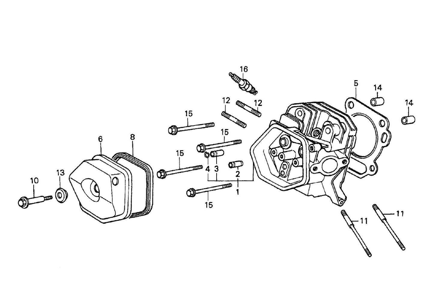 GA6HB GA6HEB HONDA GX340R2EDE2/EDN2 Cylinder Head Assembly Parts By Multiquip