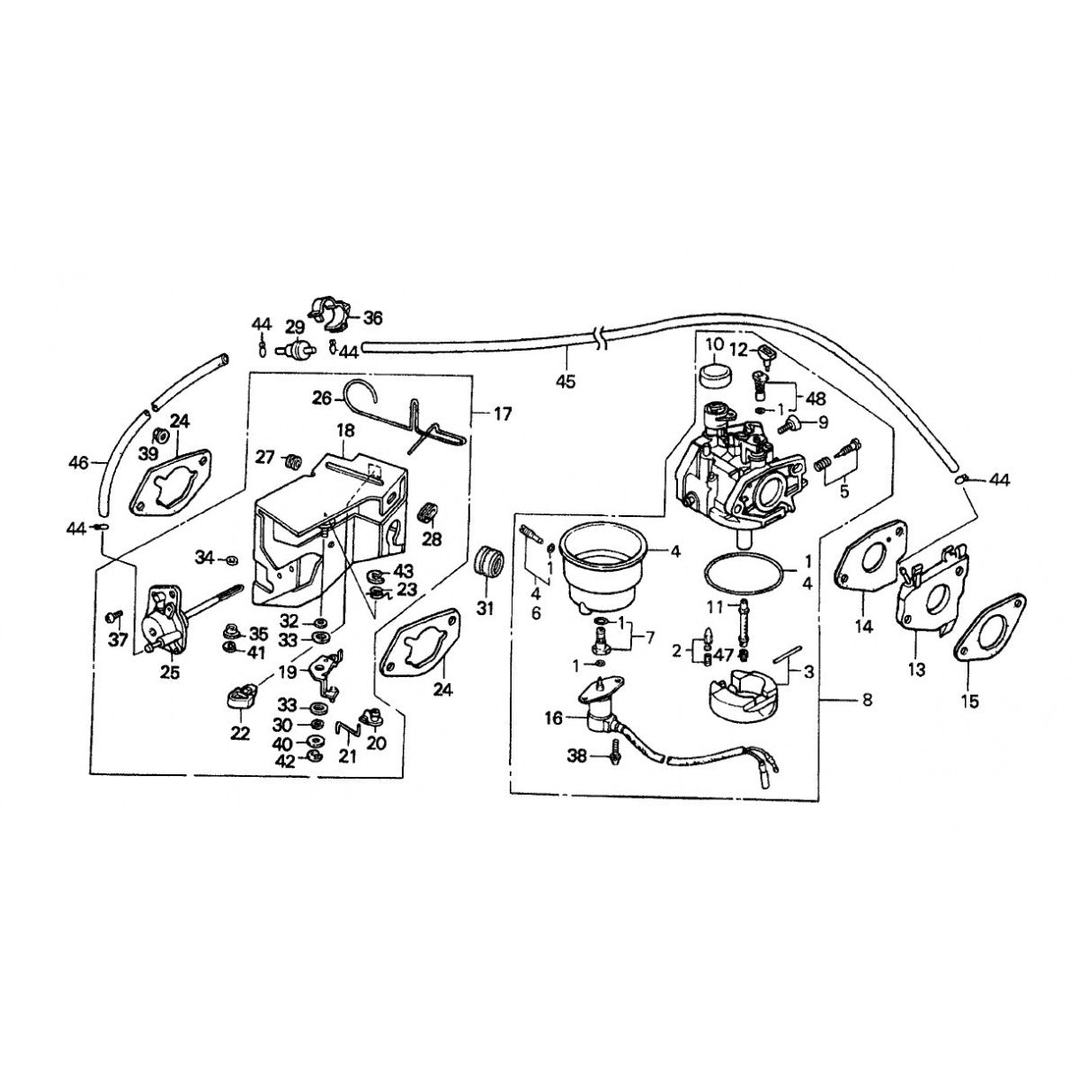 GA6H GA6HA HONDA GX340K1EDE2 ENGINE — Carburetor Assembly Parts By Multiquip