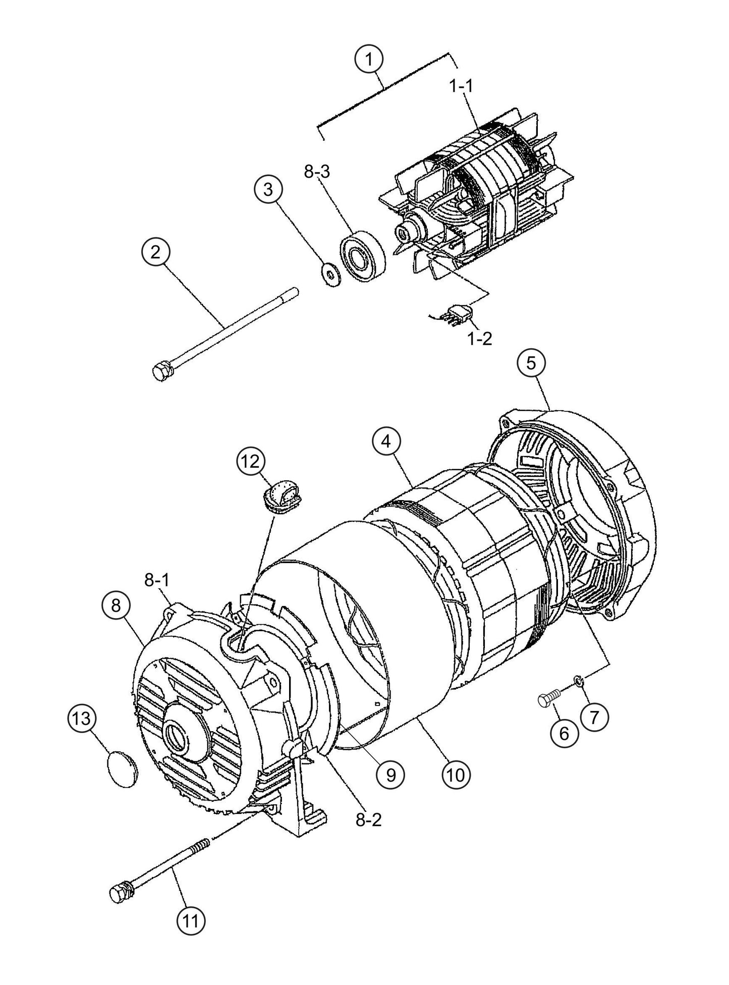 GA6HR GA6HRS Generator Assembly Parts by Multiquip