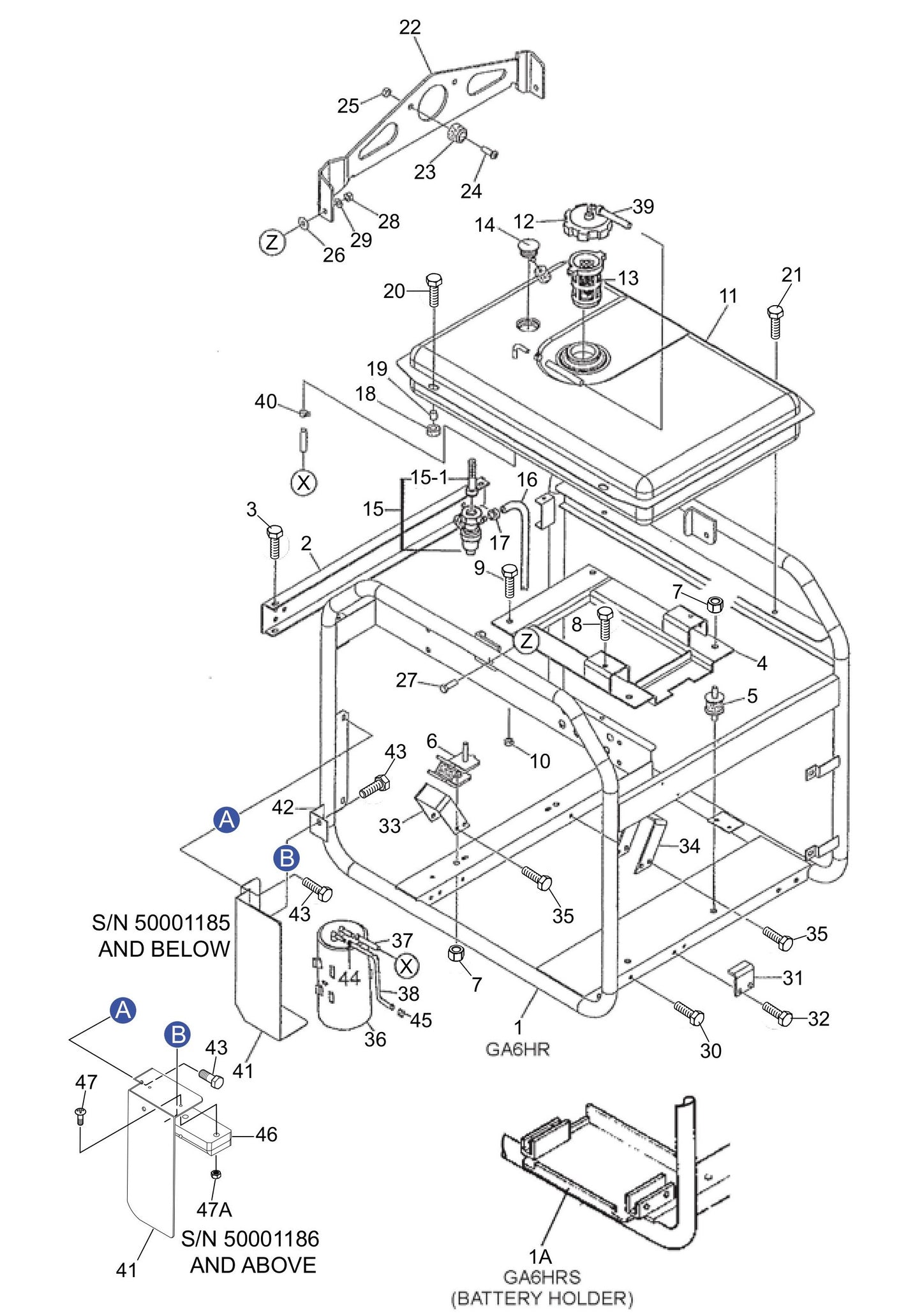 GA6HR GA6HRS —Pipe Frame Assembly Parts By Multiquip