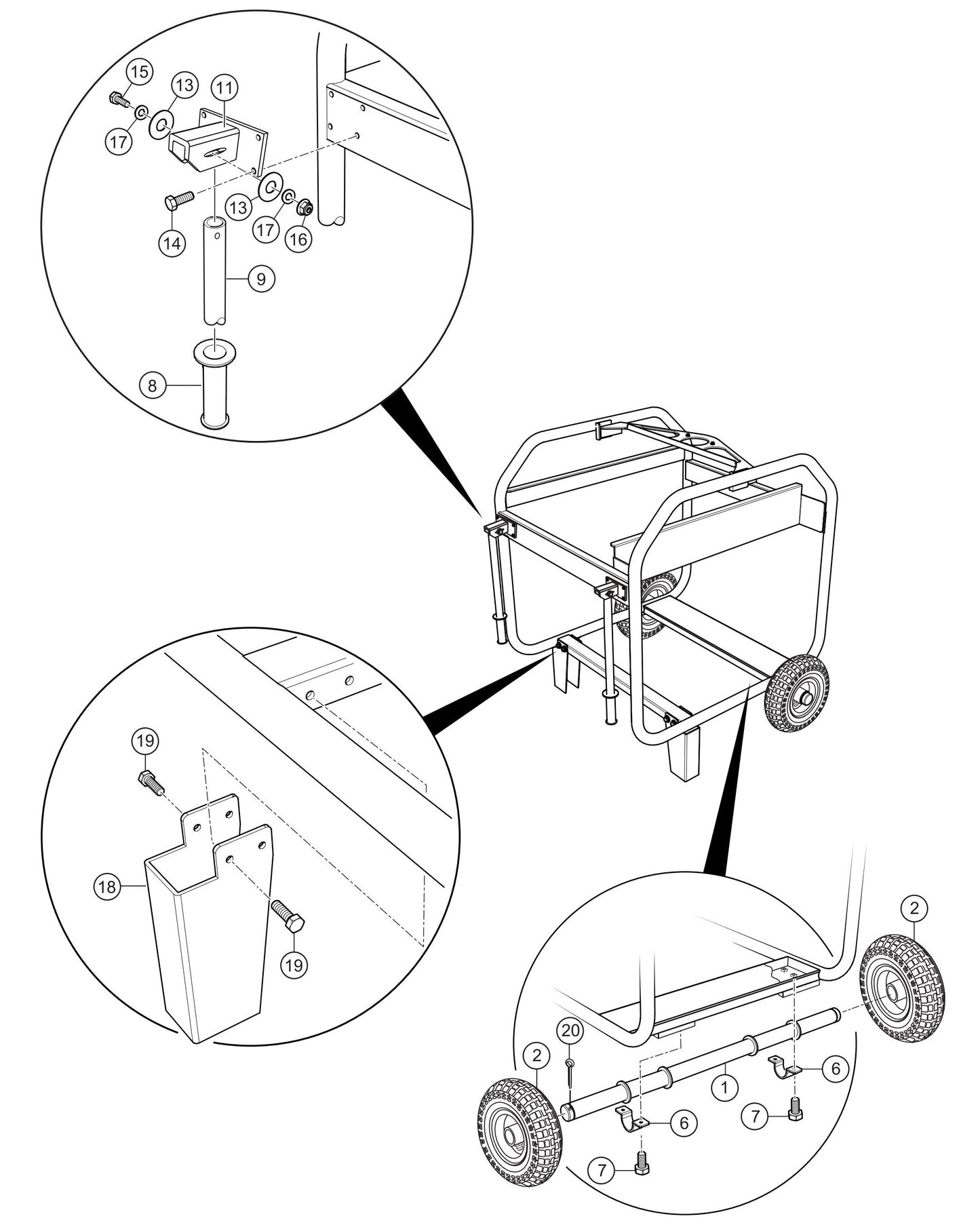 GA6HR/GA6HRS Wheel Kit Assembly Parts