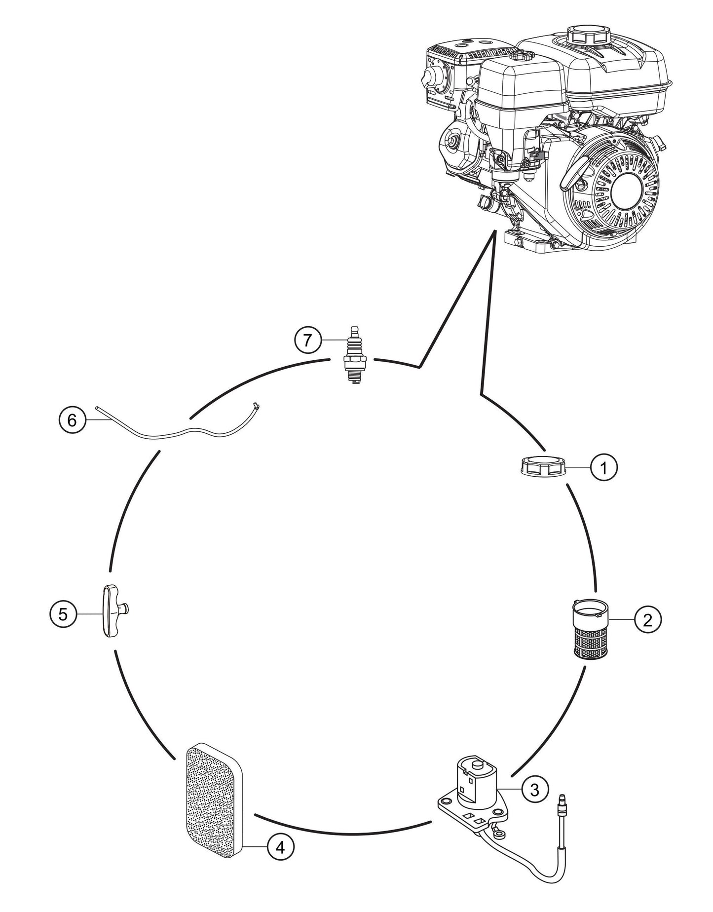 GA6HR/GA6HRS Engine Service Assembly Parts