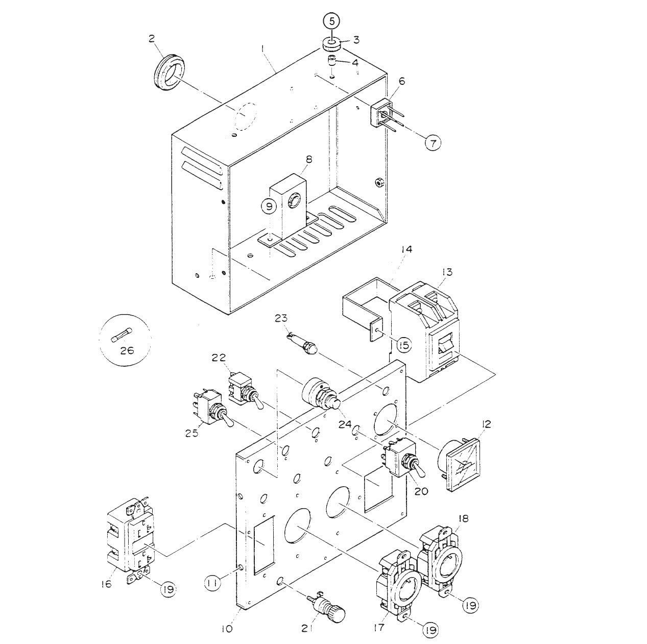 GA6RZ2 GA-6RZR2— Control Box Assembly Parts By Multiquip
