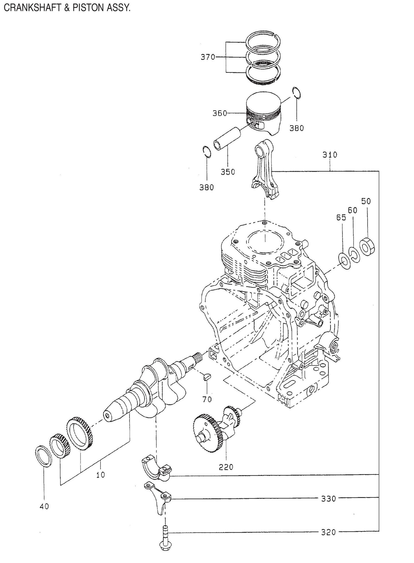 GA-6RZR2 Crankshaft and Piston Assembly Parts