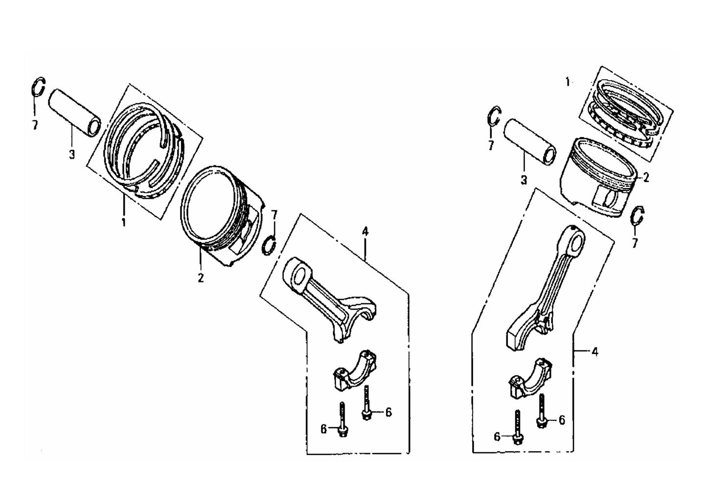 GA-9.7HE Piston Assembly Parts