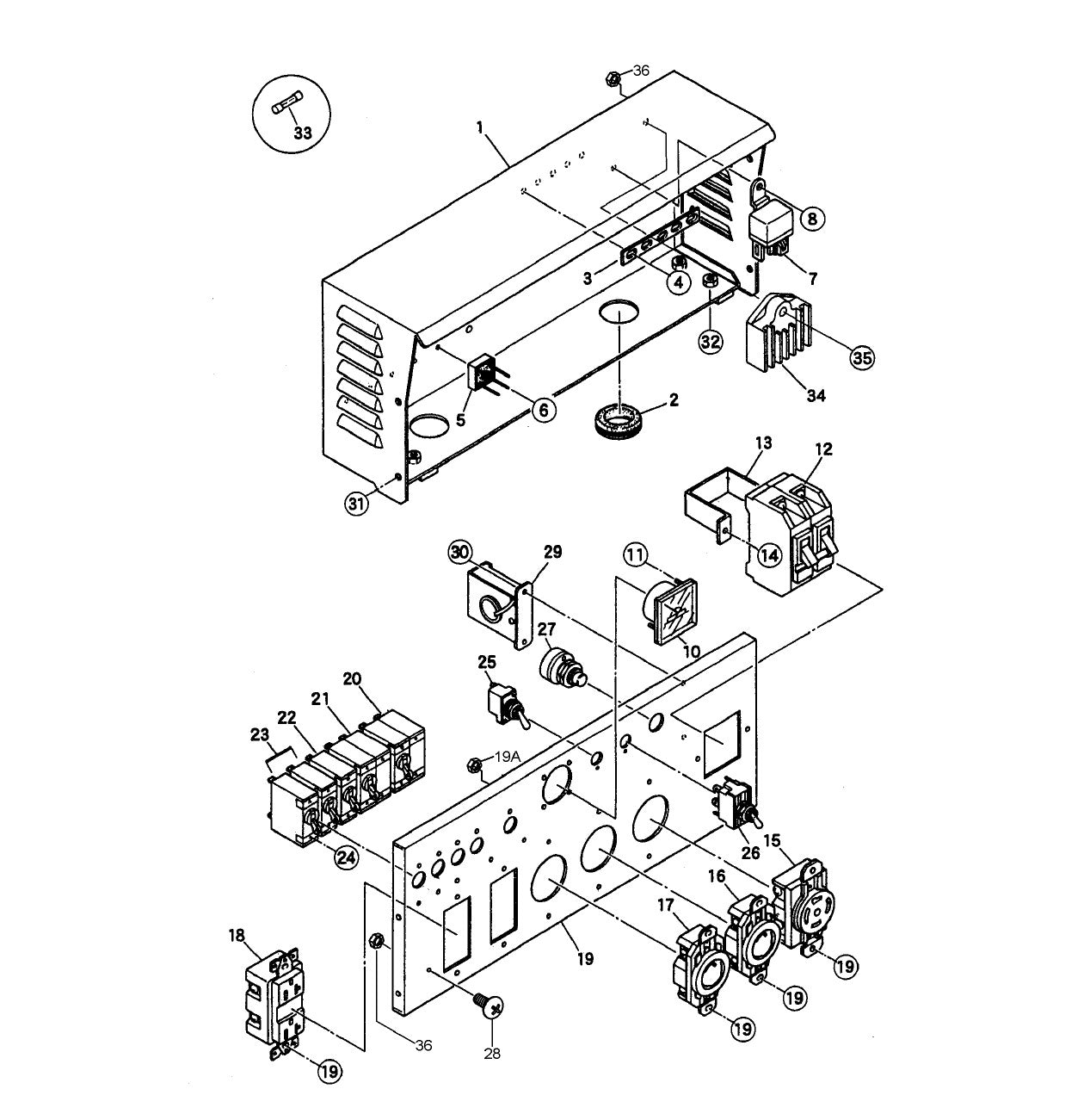 GA97HE GA9.7HE—Control Box Assembly Parts By Multiquip