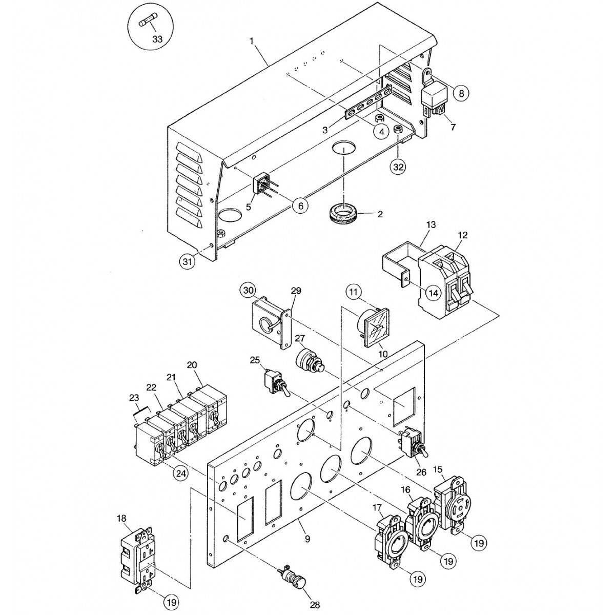 GA97HZ GA-9.7 HZ Control Box Assembly Parts By multiquip