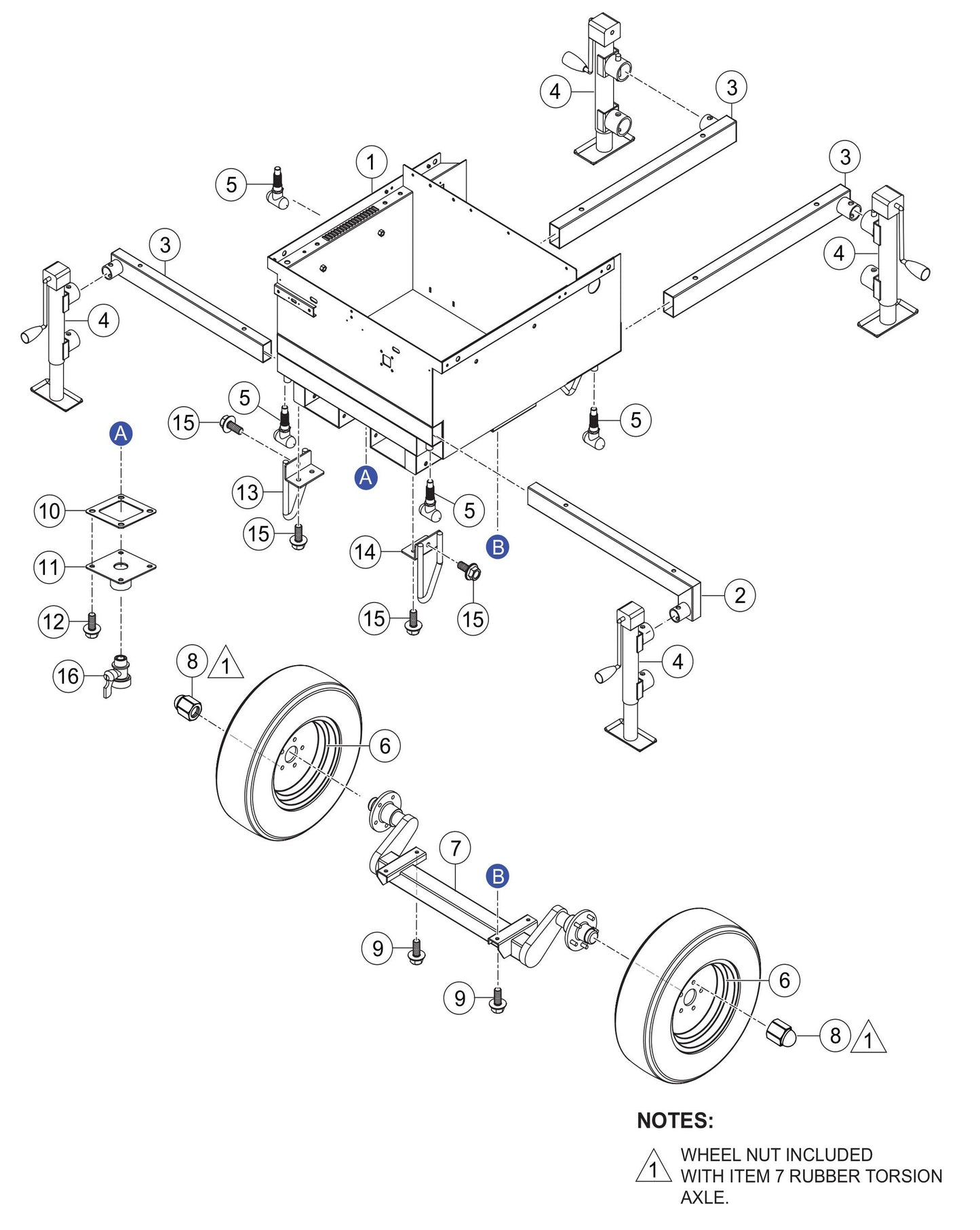 GBX24BK GloBug Lighting System Base Group 1 Assembly Parts by Multiquip
