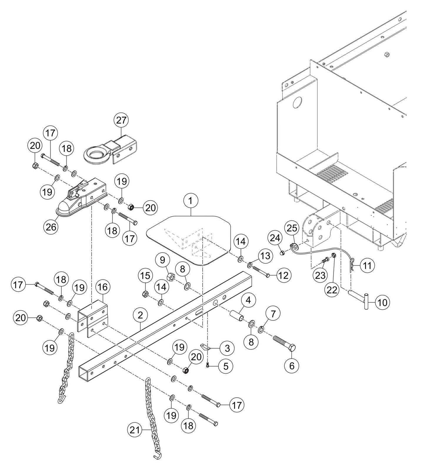 GBX24BK GloBug Lighting System Base Group 2 Assembly Parts by Multiquip