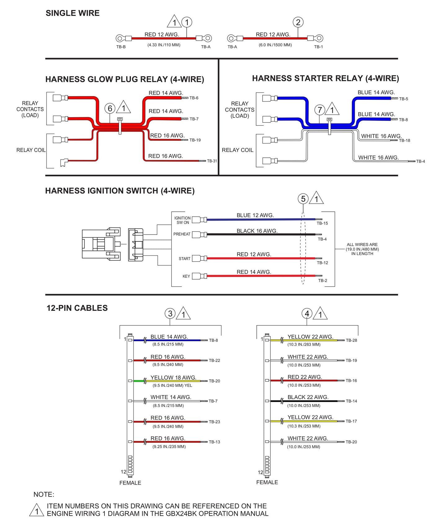 GBX24BK GloBug Lighting System Engine Wiring 1 Assembly Part by Multiquip