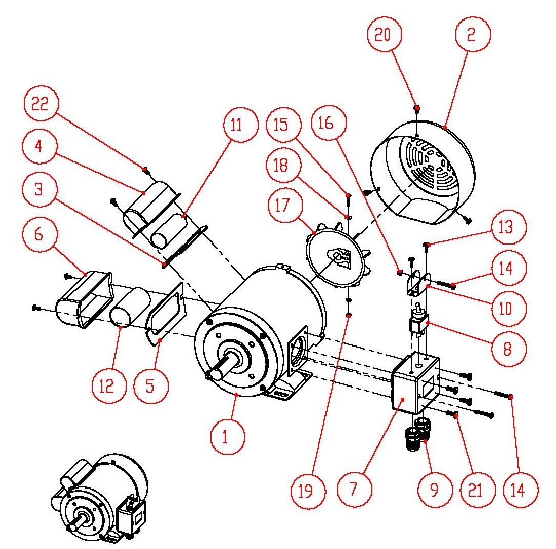 GC25E Motor Assembly Parts By Norton Clippers